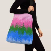 Squiggly Trippy Abstracte Omniromantische Pride Fl Crossbody Tas (Dichtbij)