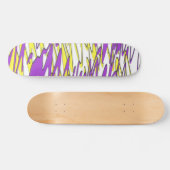 Squiggly Yellow en Paars Combo Skateboard (Horizontaal)