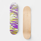 Squiggly Yellow en Paars Combo Skateboard (Voorkant)