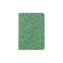 Squiggy Doodle in blauw op geel