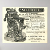 Squintani Model letterpress poster (Voorkant)