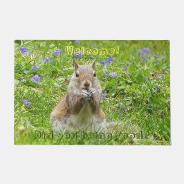 Squirrel Amongst Wild Violets  Deurmat