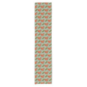 Squirrel and Acorn Pattern Green Korte Tafelloper (Voorkant)