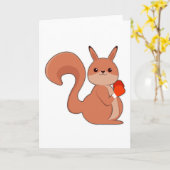 Squirrel as Boxer with Boxing gloves Kaart (Gele Bloem)