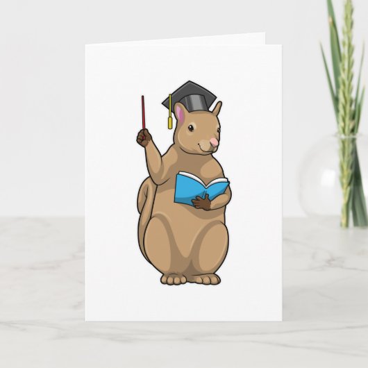 Squirrel as Teacher with Book Kaart (Voorkant)