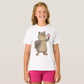 Squirrel at Poker with Poker chips T-shirt (Voorkant volledig)
