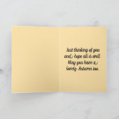 Squirrel Autumn Wenskaart Kaart (Binnen)