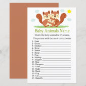Squirrel Baby Animals Name Game (Voorkant / Achterkant)
