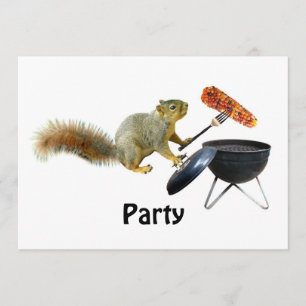 Squirrel BBQ Uitnodiging