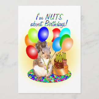 Squirrel Birthday Kaart
