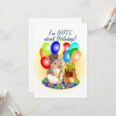 Squirrel Birthday Kaart (Voorkant / Achterkant in situ)