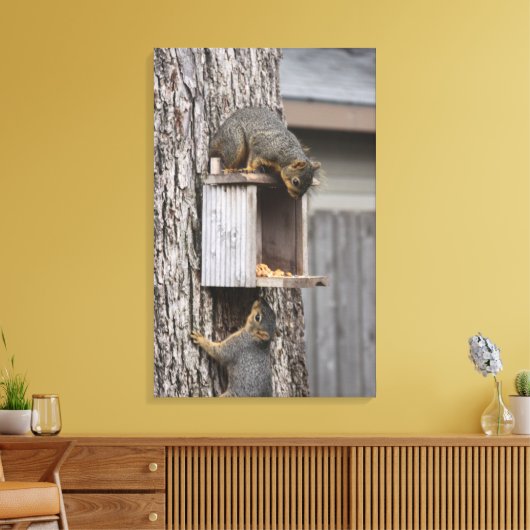 Squirrel Canvas Afdrukken (Insitu (Woonkamer))