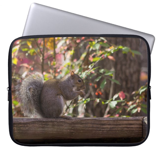 Squirrel Chow Time Laptop Sleeve (Voorkant)
