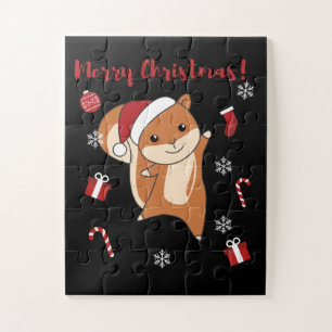 Squirrel Christmas Winter Animals Legpuzzel