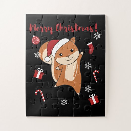 Squirrel Christmas Winter Animals Legpuzzel (Verticaal)