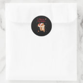 Squirrel Christmas Winter Animals Ronde Sticker (Tas)