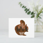 Squirrel Climate Change Environmental Protection Briefkaart (Staand voorkant)