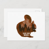 Squirrel Climate Change Environmental Protection Briefkaart (Voorkant / Achterkant)