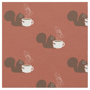 Squirrel Coffee Lover Fun-Dierenvriend Stof