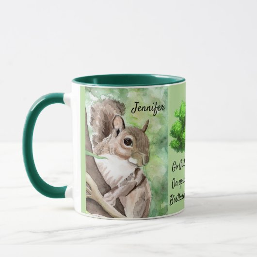 SQUIRREL Coffee Mug Tea Cup Art original (Gauche)