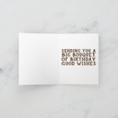 SQUIRREL CUTE AVEC FLEURS CARTES D'ANNIVERSAIRE (Intérieur)