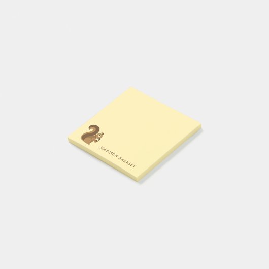 Squirrel Cute Kind Woodland Post-it® Notes (Schuin)