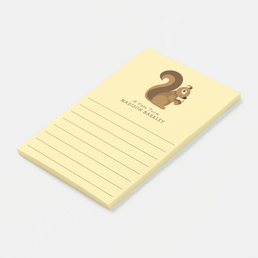 Squirrel Cute Kind Woodland Post-it® Notes (Schuin)
