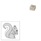 Squirrel Cute Kind Woodland Rubberstempel (Gestempeld)