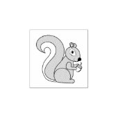 Squirrel Cute Kind Woodland Rubberstempel (Afrduk)