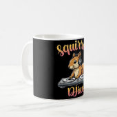 Squirrel DJ Party Vibes Funny Retro DJ Mug Koffiemok (Voorkant links)