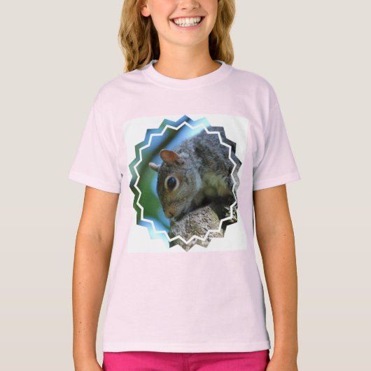 Squirrel Face Girl's T-Shirt (Voorkant)