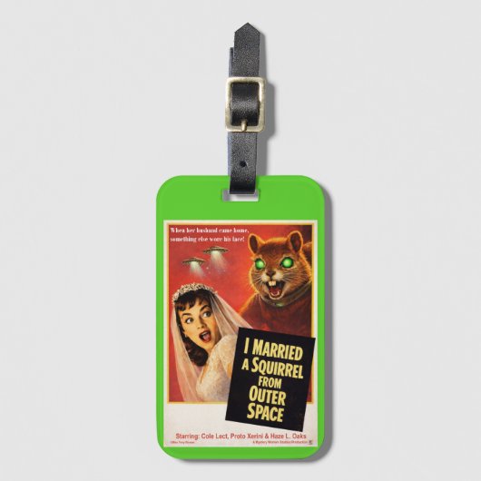 Squirrel from Outer Space Bagagelabel (Voorkant (verticaal))