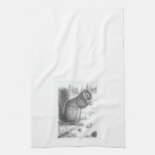 Squirrel Hand Towel Theedoek (Verticaal)