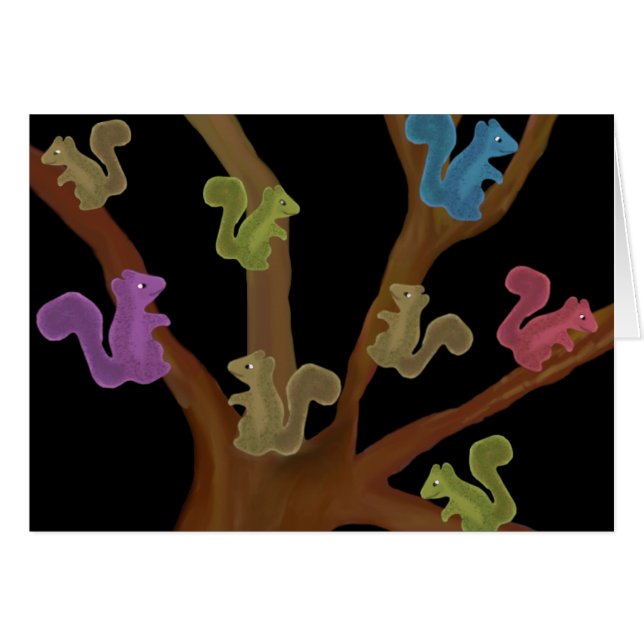 Squirrel Haven-kaarten (Voorkant Horizontaal)