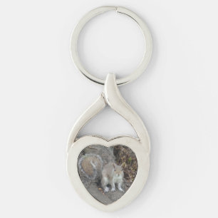 Squirrel Heart Keychain