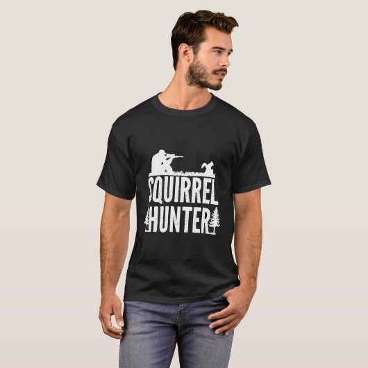 Squirrel Hunter Target Practice Hunting T-shirt (Voorkant volledig)