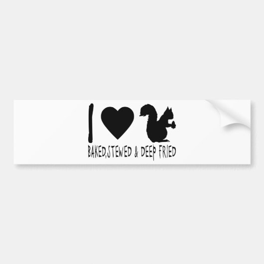 SQUIRREL HUNTING BUMPERSTICKER (Voorkant)