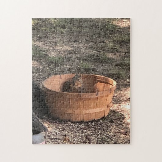 Squirrel in a basket legpuzzel (Verticaal)