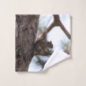 Squirrel in a Pine Tree Towel Set Bad Handdoek (Wasdoekje)