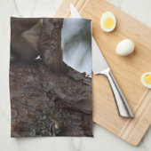 Squirrel in a Pine Tree Towel Theedoek (Quarter Fold)