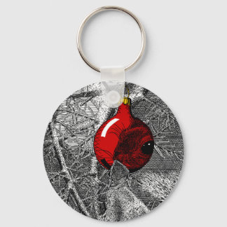 Squirrel in Christmas Tree Sleutelhanger