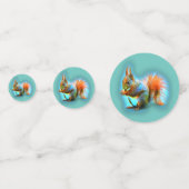 Squirrel in modern style confetti (Achterkanten)