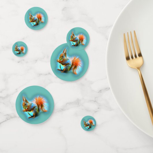 Squirrel in modern style confetti (Groep)