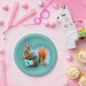 Squirrel in modern style papieren bordje (Feest)