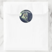 Squirrel In Tree Animal Art Personalized Ronde Sticker (Tas)