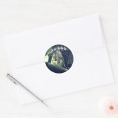 Squirrel In Tree Animal Art Personalized Ronde Sticker (Envelop)