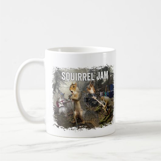 Squirrel Jam - grappige rockband Koffiemok (Links)