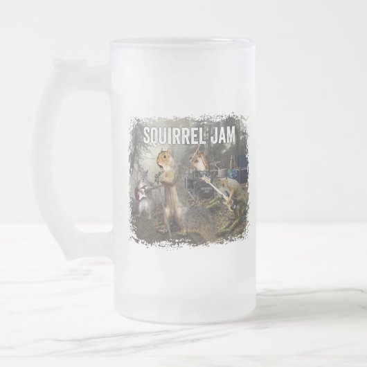 Squirrel Jam - grappige rockband Matglas Bierpul (Links)