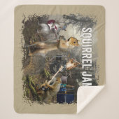 Squirrel Jam - grappige rockband Sherpa Deken (Voorkant)