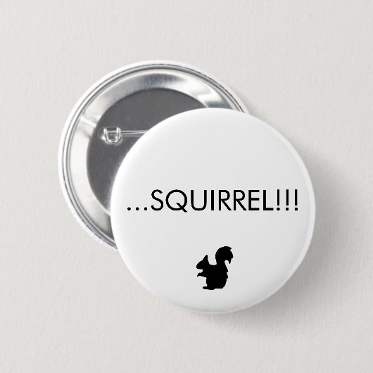 SQUIRREL!! Knoop Ronde Button 5,7 Cm (Voorkant /achterkant)